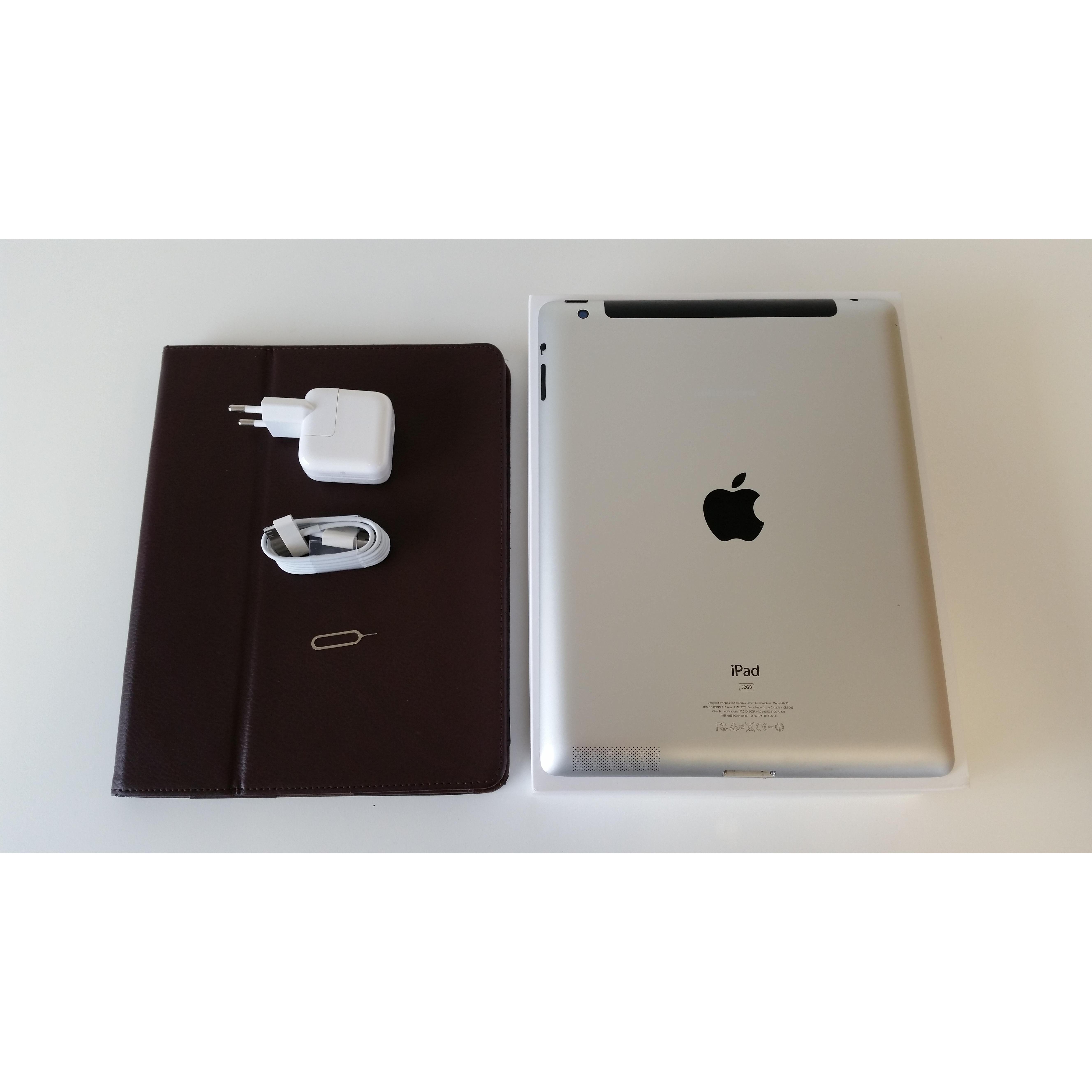 Apple iPad 3 32GB WIFI en 3G Zwart Achterkant bevat inscriptie Werkt perfect